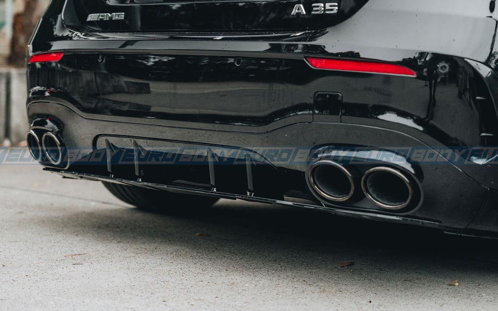 A35/A45S (AMG) Style Rear Diffuser (Gloss Black) for 19+ Mercedes-Benz A-Class (AMG/AMG-Line) W177/V177