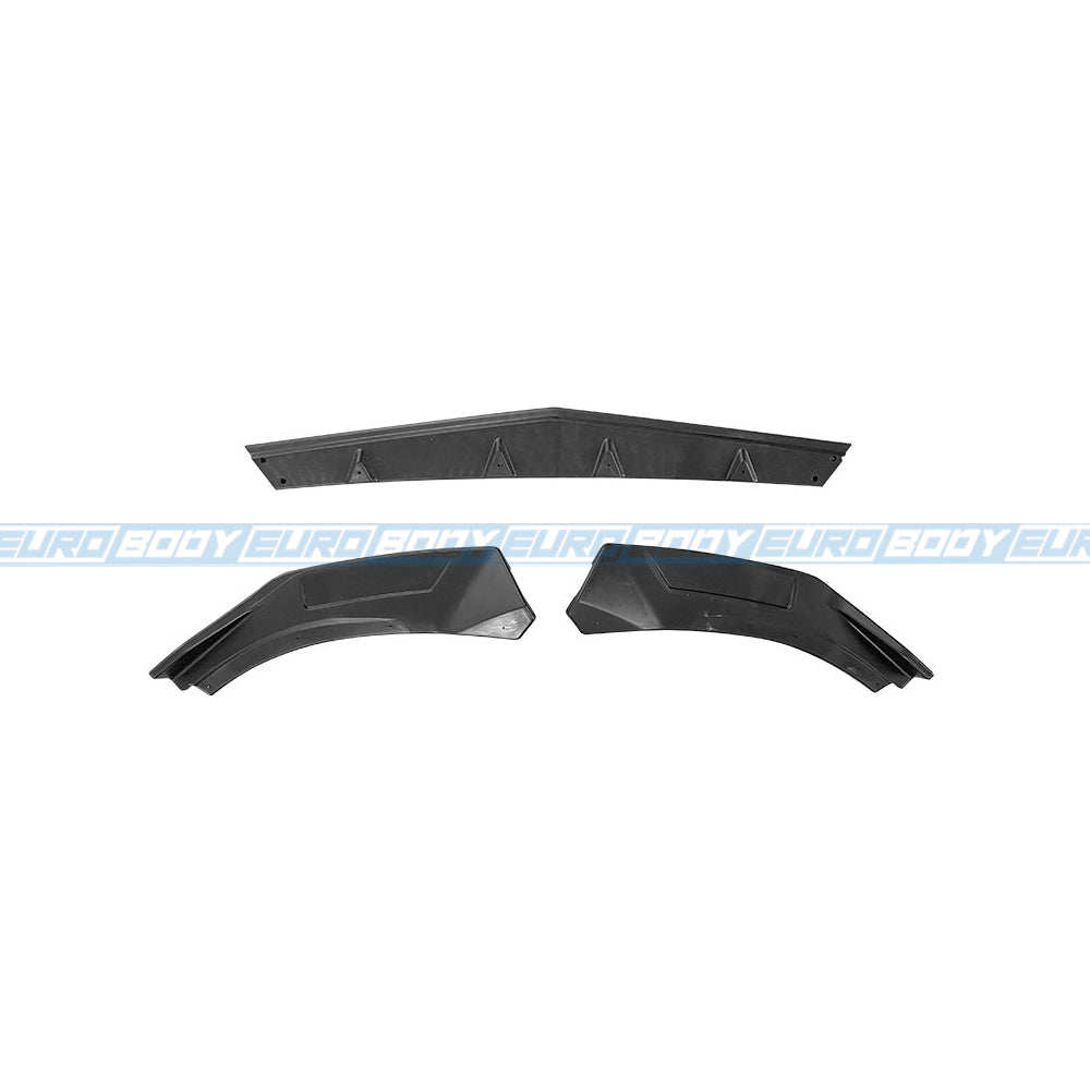 Euro Design 3 Piece Front Lip (Gloss Black) for 21+ Volkswagen Golf TSI/R-Line MK8