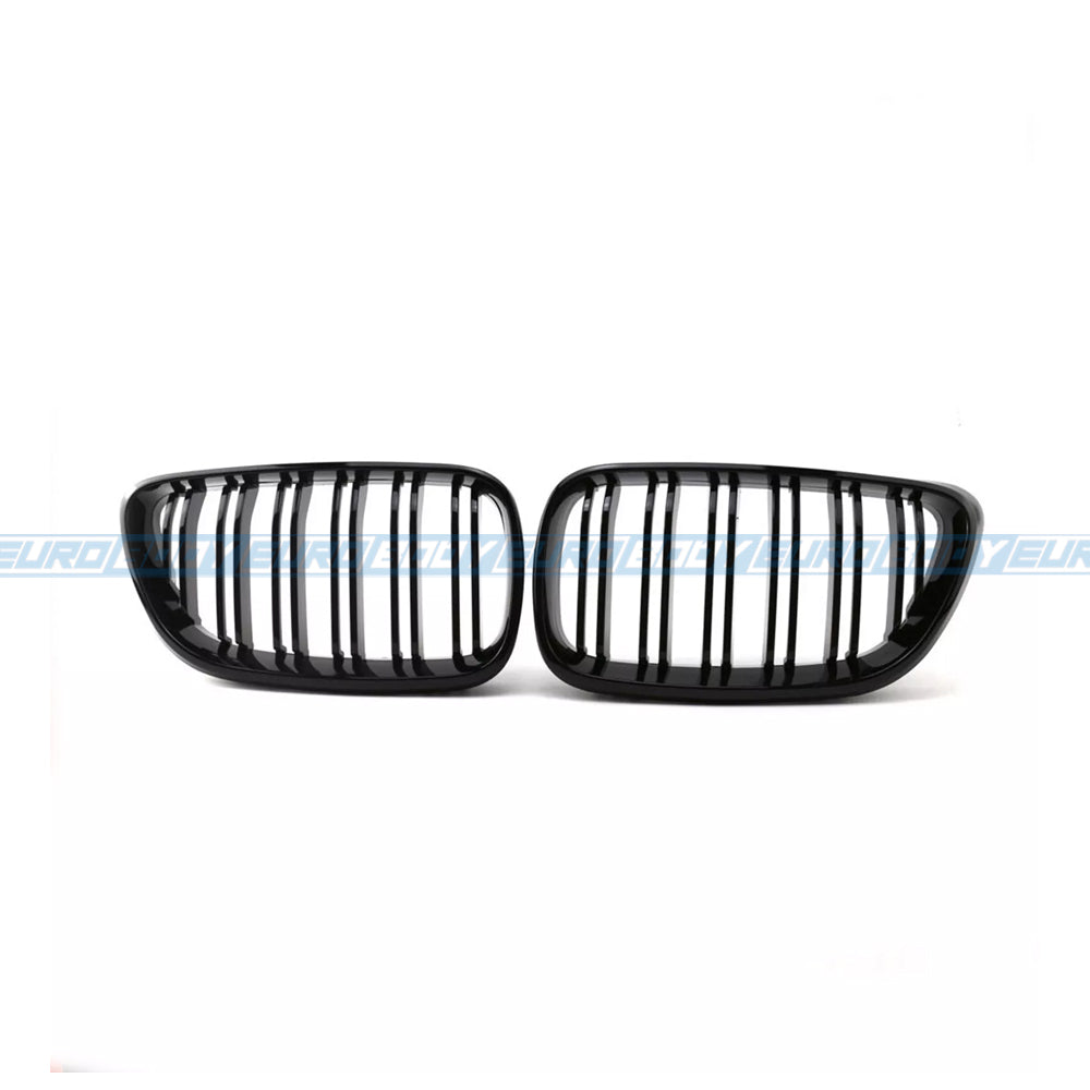 Euro Design Dual Slot Front Grill (Gloss Black) for 14-21 BMW 2 Series F22