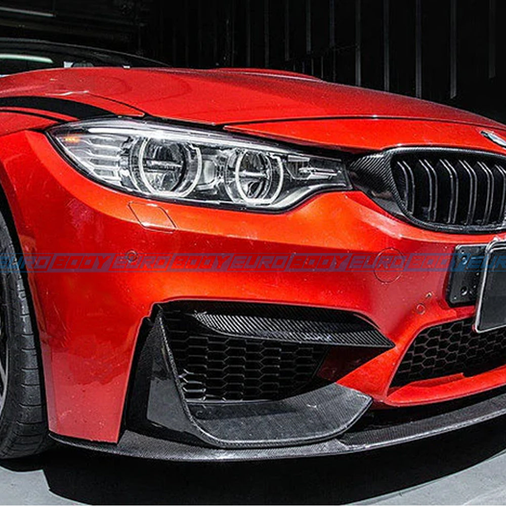 Euro Design Front Top Canards (Carbon Fibre) for 14-19 BMW M3/M4 F80/F82