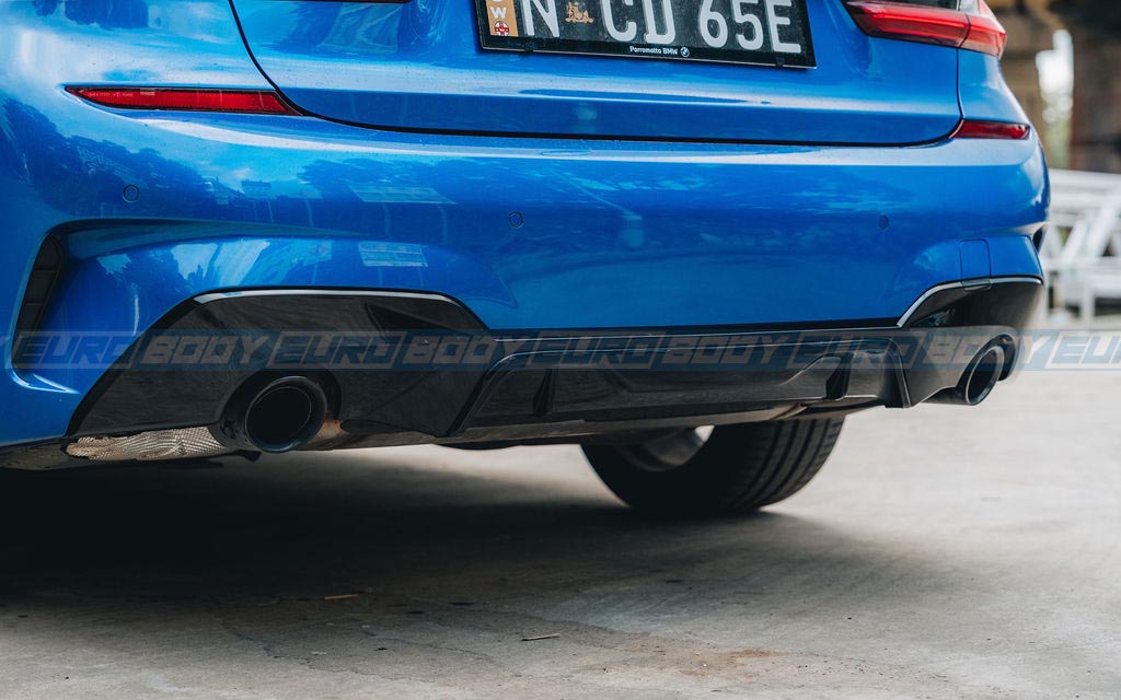 M-Performance Style Rear Diffuser (Gloss Black) for 19-22 BMW 3 Series G20 (M-Sport)