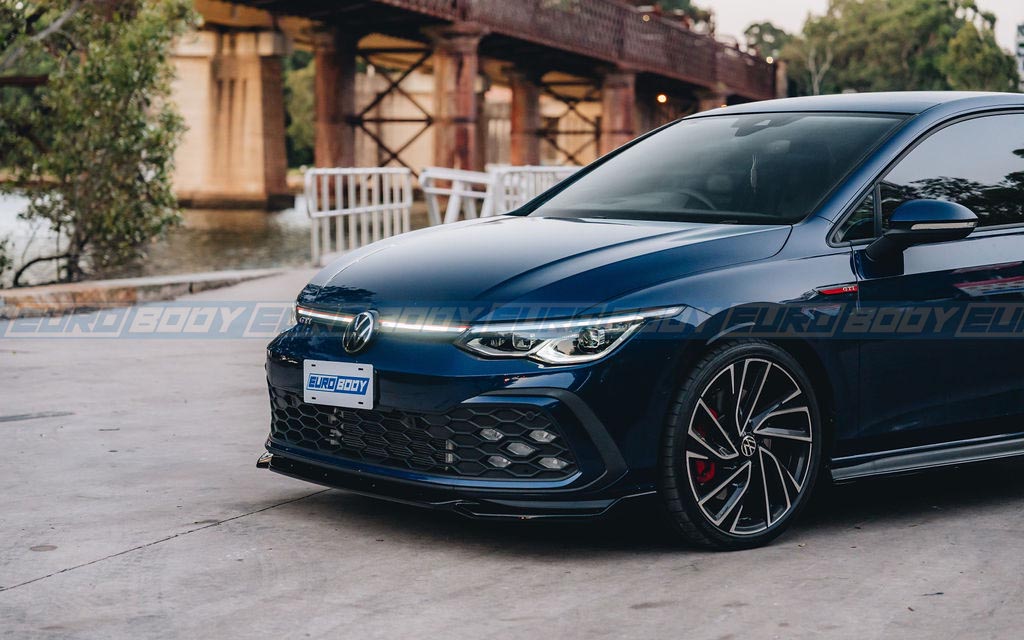 Euro Design Front Lip (Gloss Black) for 21+ Volkswagen Golf TSI/GTI MK8