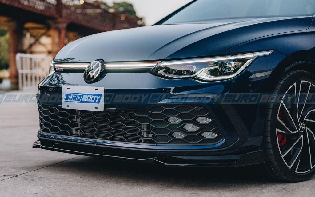 Euro Design Front Lip (Gloss Black) for 21+ Volkswagen Golf TSI/GTI MK8