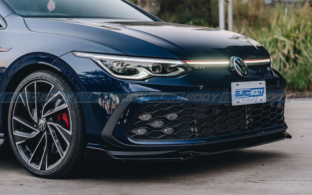 Euro Design Front Lip (Gloss Black) for 21+ Volkswagen Golf TSI/GTI MK8