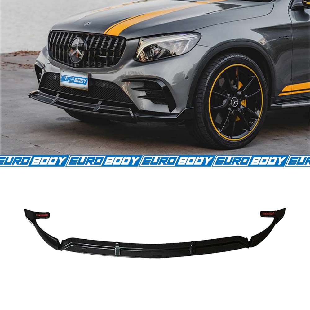 Euro Design Front Lip (Gloss Black) for 15-19 Mercedes-Benz GLC-Class (AMG/AMG-Line) W253/C253