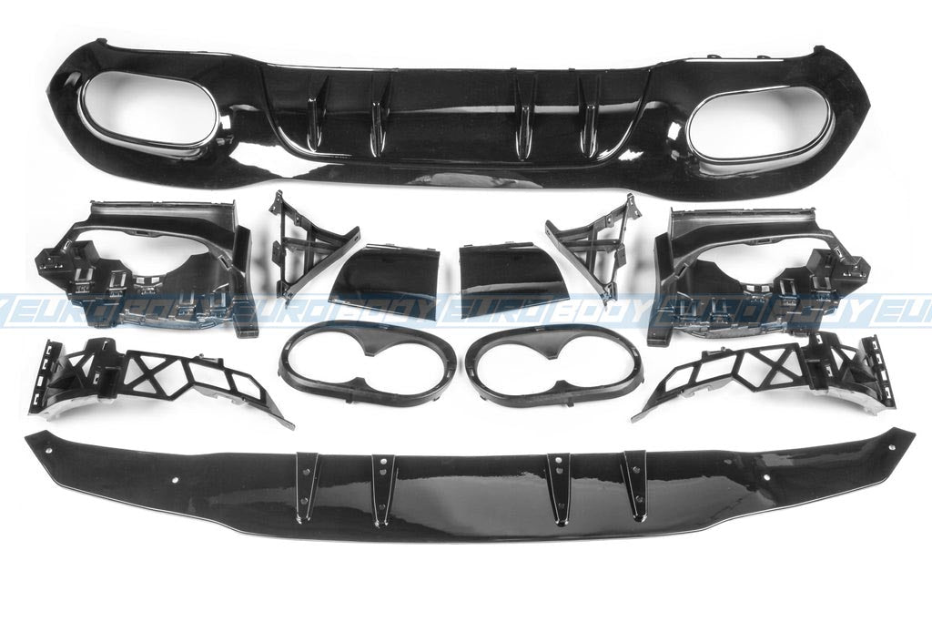 A35/A45S (AMG) Style Rear Diffuser (Gloss Black) for 19+ Mercedes-Benz A-Class (AMG/AMG-Line) W177/V177