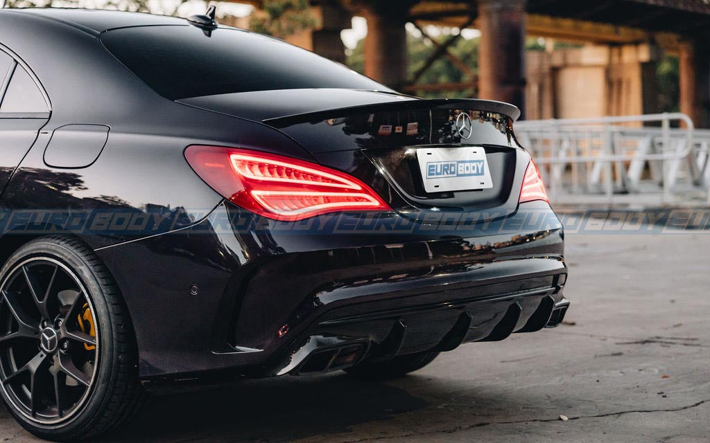 Euro Design Lip Spoiler (Gloss Black) for 13-18 Mercedes-Benz CLA-Class C117