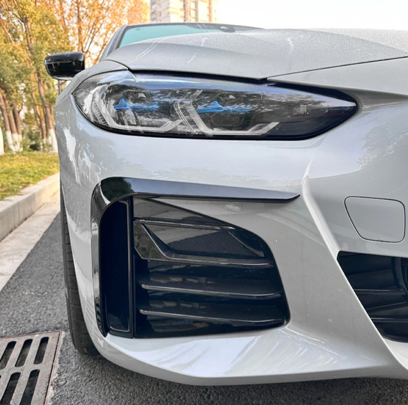 Euro Design Front Canards (Gloss Black) for 20+ BMW 4 Series G22/G23 (M-Sport)