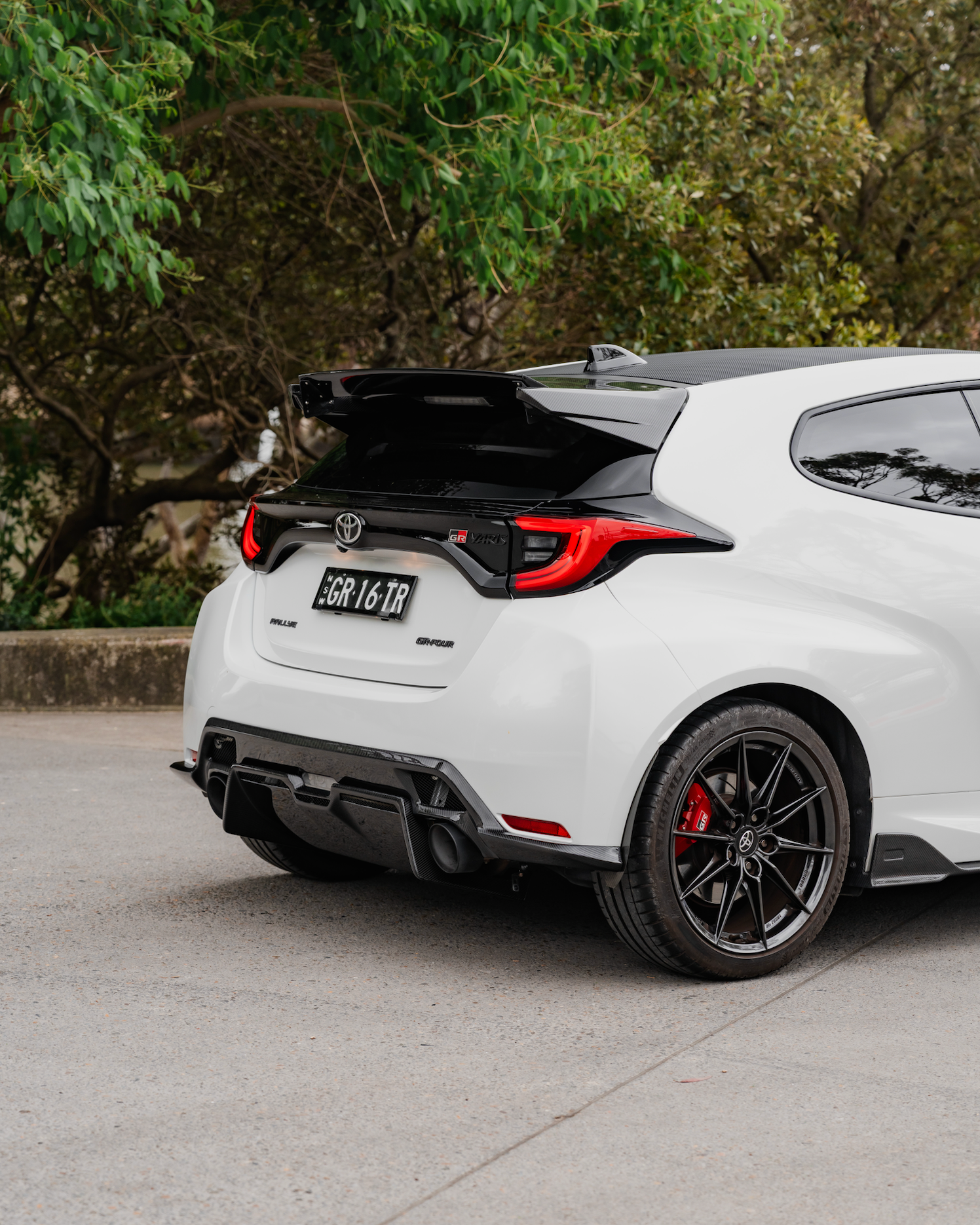 Garage Vary Rear Diffuser and Centre Diffuser (Carbon Fibre) for 20+ Toyota GR Yaris MXPA12