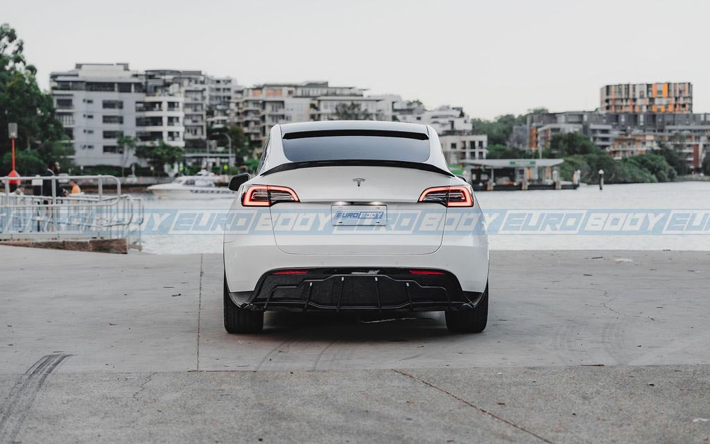 Euro Design Lip Spoiler (Gloss Black) for 21+ Tesla Model Y