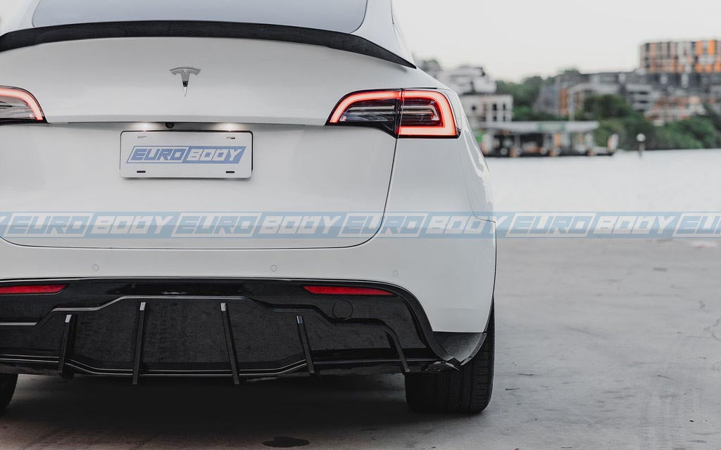 Euro Design Lip Spoiler (Gloss Black) for 21+ Tesla Model Y