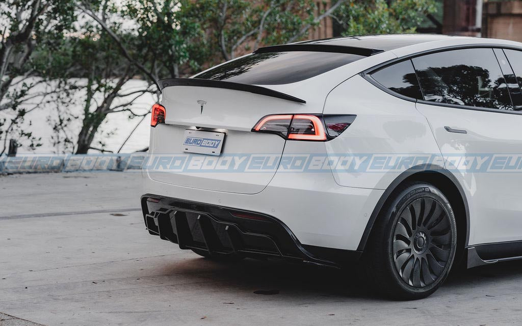 Euro Design Lip Spoiler (Gloss Black) for 21+ Tesla Model Y