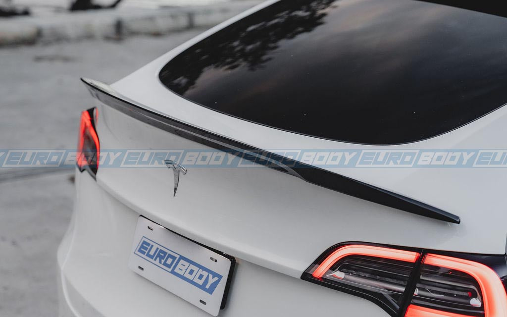 Euro Design Lip Spoiler (Gloss Black) for 21+ Tesla Model Y