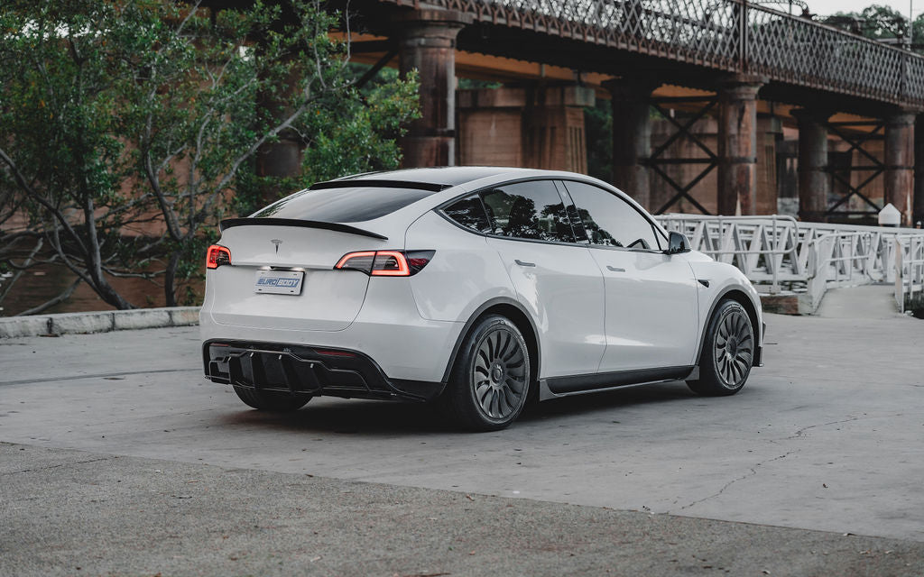 Euro Design Rear Diffuser (Gloss Black) for 21+ Tesla Model Y