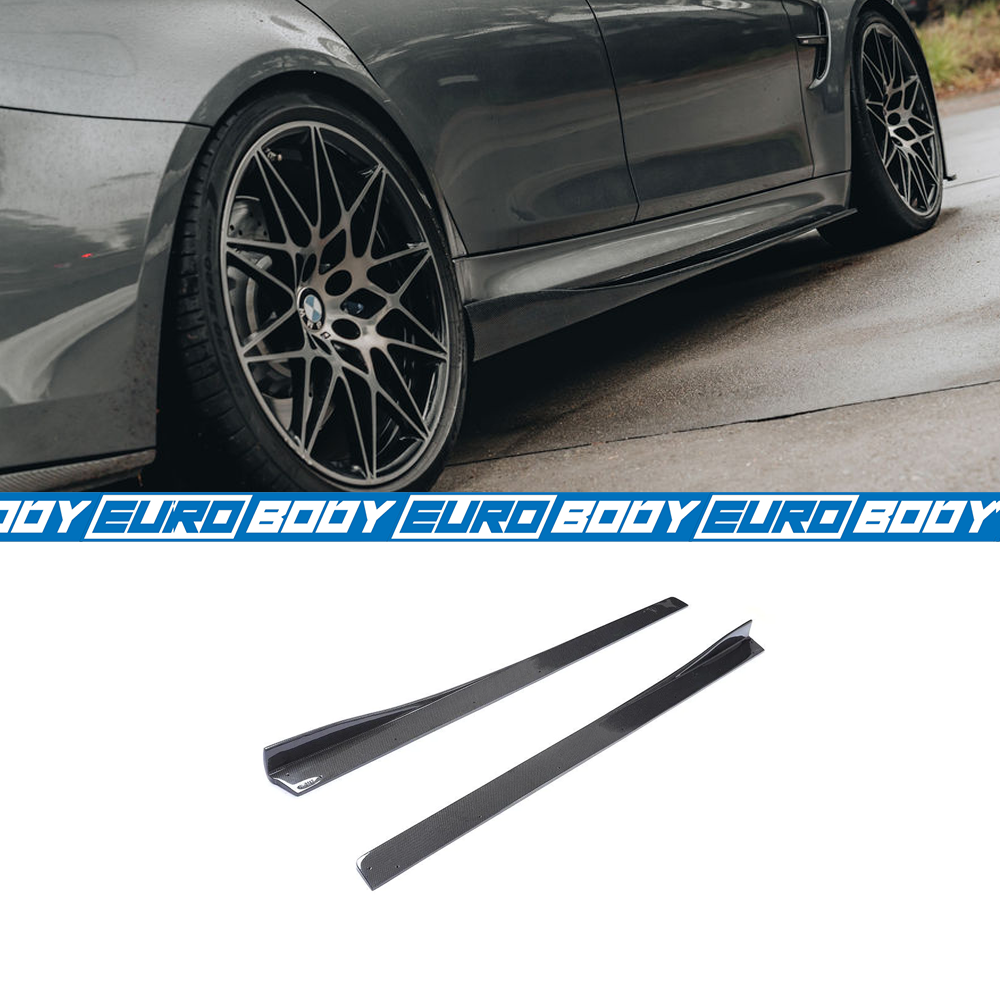 3D Style Side Skirts (Carbon Fibre) for 14-19 BMW M3/M4 F80/F82