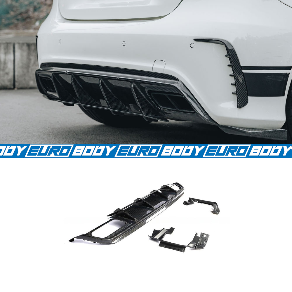 A45 (AMG) Style Rear Diffuser for 13-18 Mercedes-Benz A-Class (AMG/AMG-Line) W176