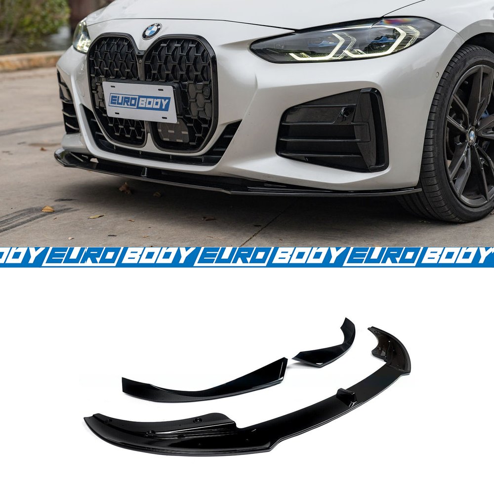 AC Style Front Lip (Gloss Black) for 20+ BMW 4 Series G22 (M-Sport)