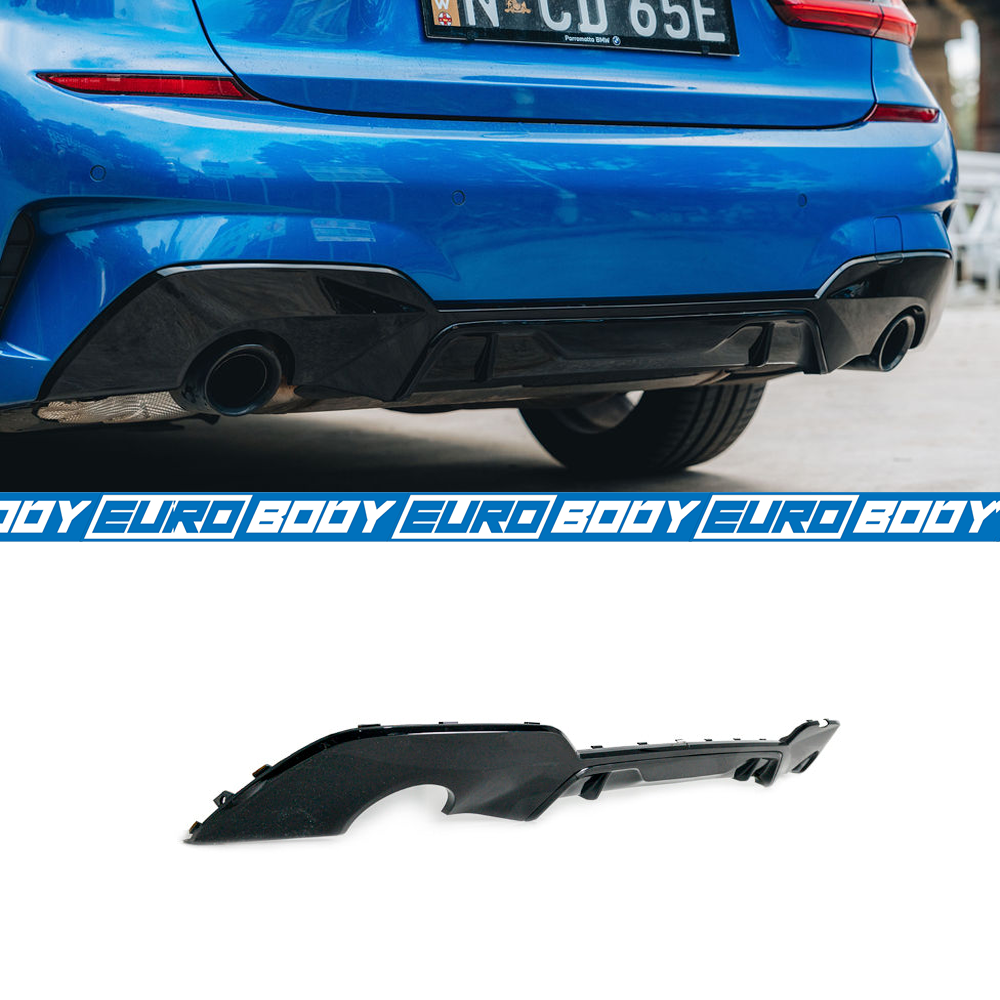 M-Performance Style Rear Diffuser (Gloss Black) for 19-22 BMW 3 Series G20 (M-Sport)