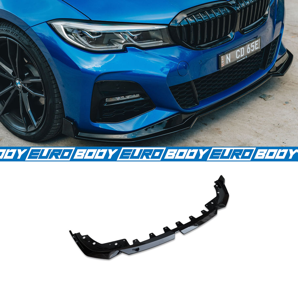 M-Performance Style Front Lip (Gloss Black) for 19-22 BMW 3 Series G20 (M-Sport)