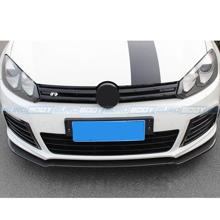 Euro Design Front Lip (Gloss Black) for 09-13 Volkswagen Golf R MK6