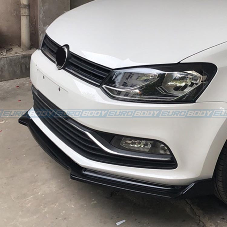 Euro Design Front Lip (Gloss Black) for 10-17 Volkswagen Polo 6R/6C