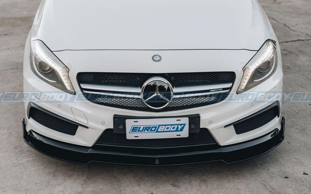 Euro Design Front Lip (Gloss Black) for 13-18 Mercedes-Benz A-Class (AMG/AMG-Line) W176