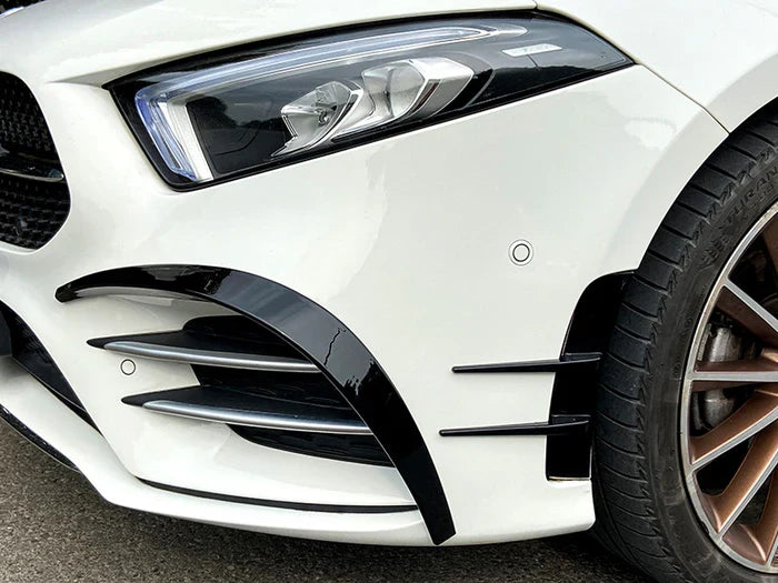 Euro Design Front Canards (Gloss Black) for 19+ Mercedes-Benz A-Class (A35/AMG-Line) W177/V177