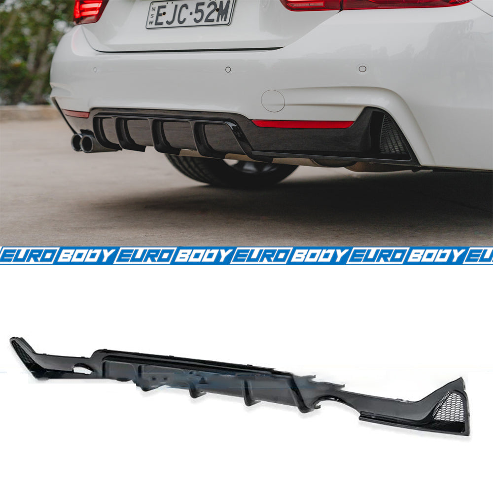 M-Performance Style Rear Diffuser (Gloss Black) for 12-18 BMW 4 Series F32 (M-Sport)