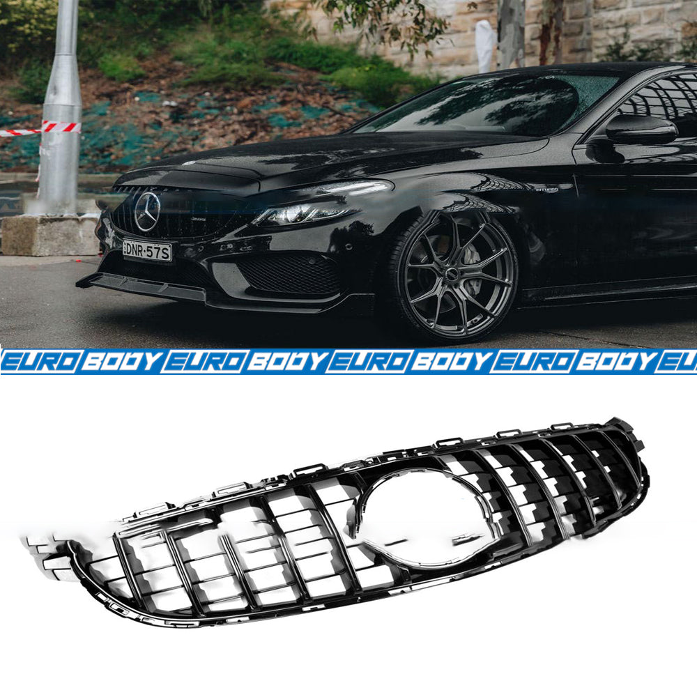 AMG Style Panamericana Front Grill for 15-21 Mercedes-Benz C-Class (Sedan/Coupe) W205/C205