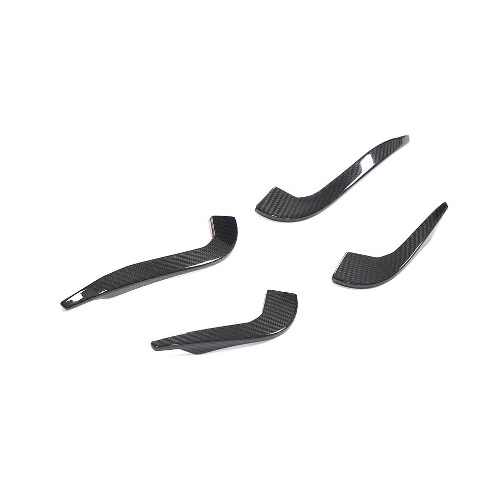 Euro Design Front Bumper Canards (Dry Carbon Fibre) for 17-19 Audi RS3 (Sedan/Hatch) 8V