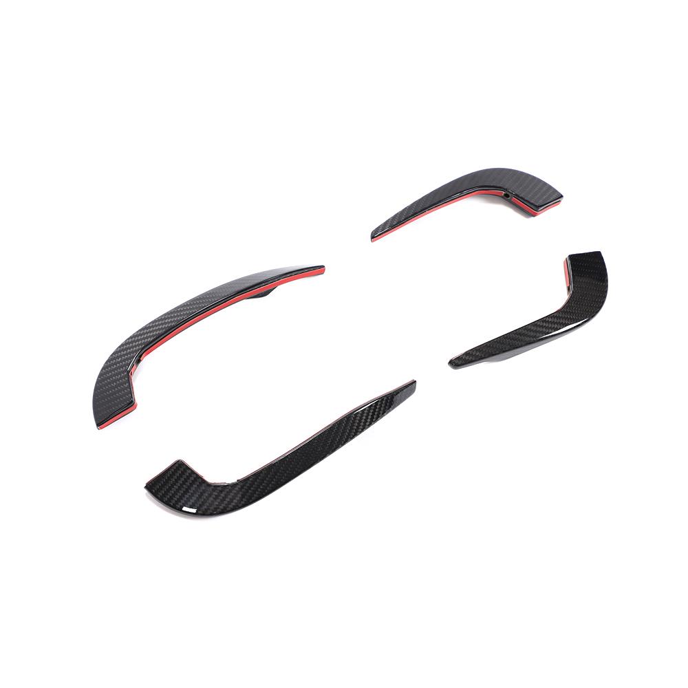 Euro Design Front Bumper Canards (Dry Carbon Fibre) for 17-19 Audi RS3 (Sedan/Hatch) 8V