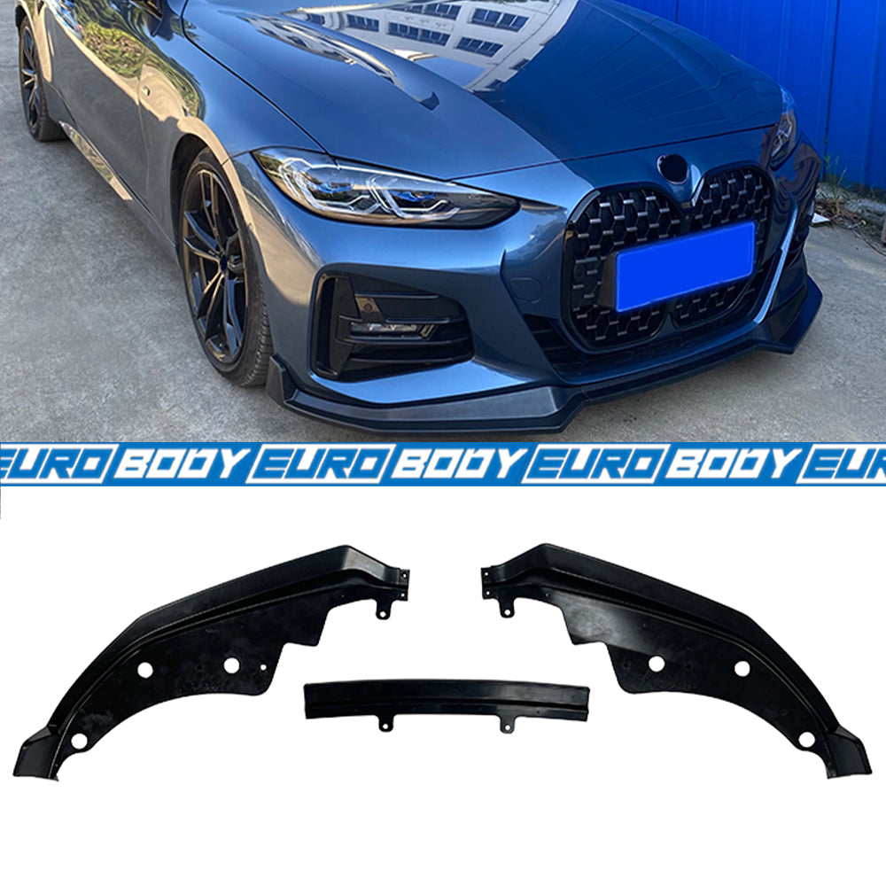 Euro Design Front Lip (Gloss Black) for 20+ BMW 4 Series G22 (Coupe) (M-Sport)