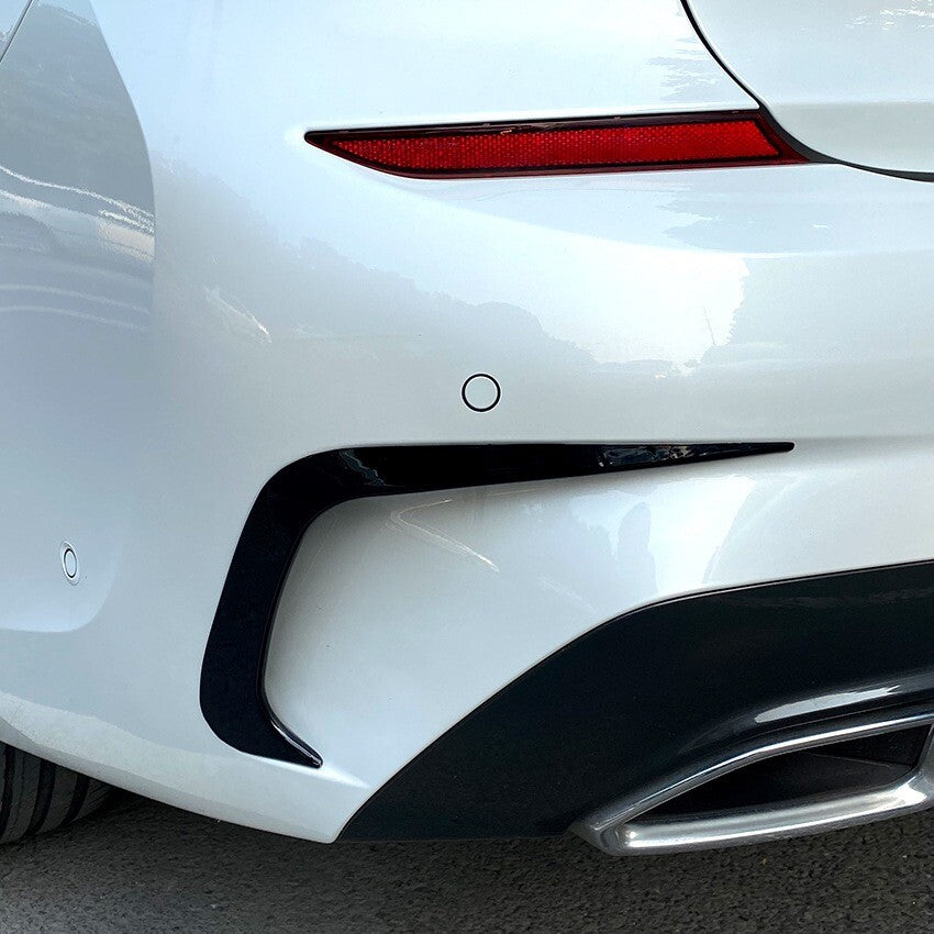 Euro Design Rear Canards (Gloss Black) for 19-22 BMW 3 Series G20 Pre-LCI