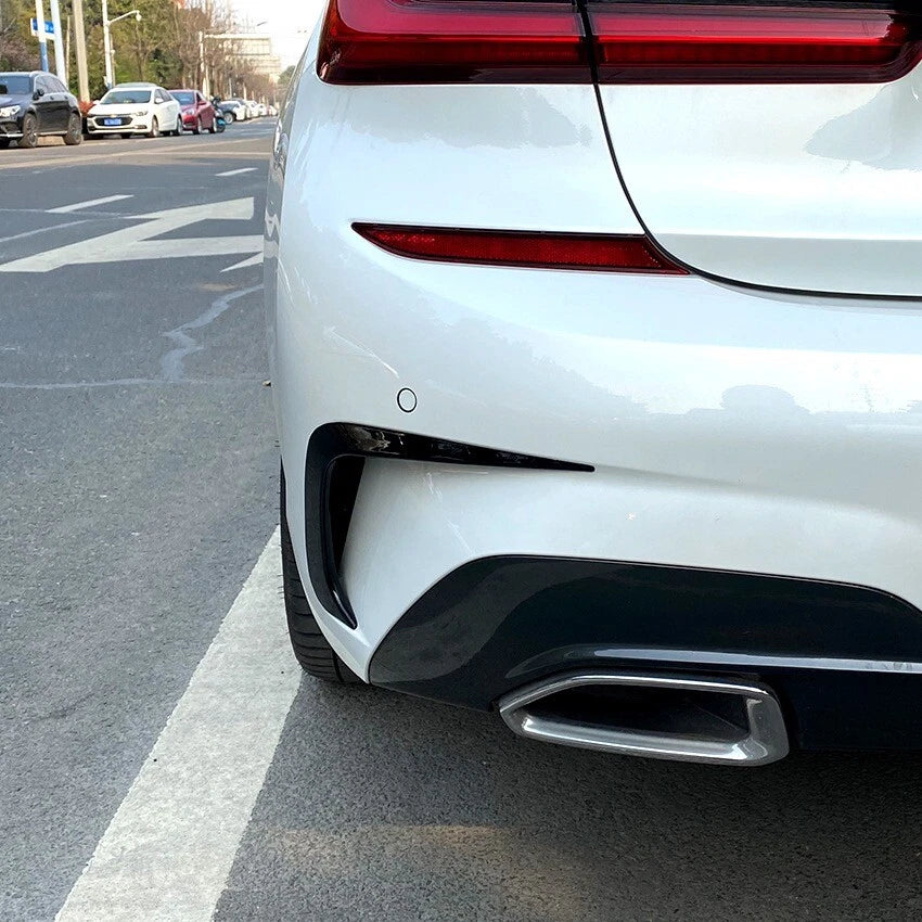 Euro Design Rear Canards (Gloss Black) for 19-22 BMW 3 Series G20 Pre-LCI