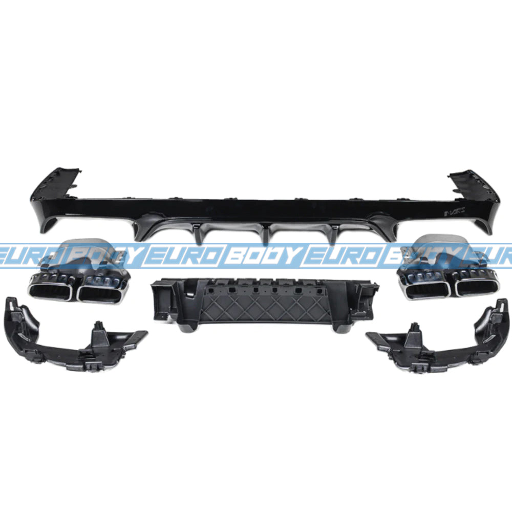 E63S (AMG) Style Rear Diffuser (Gloss Black) for 16-20 Mercedes-Benz E-Class (AMG/AMG-Line) W213