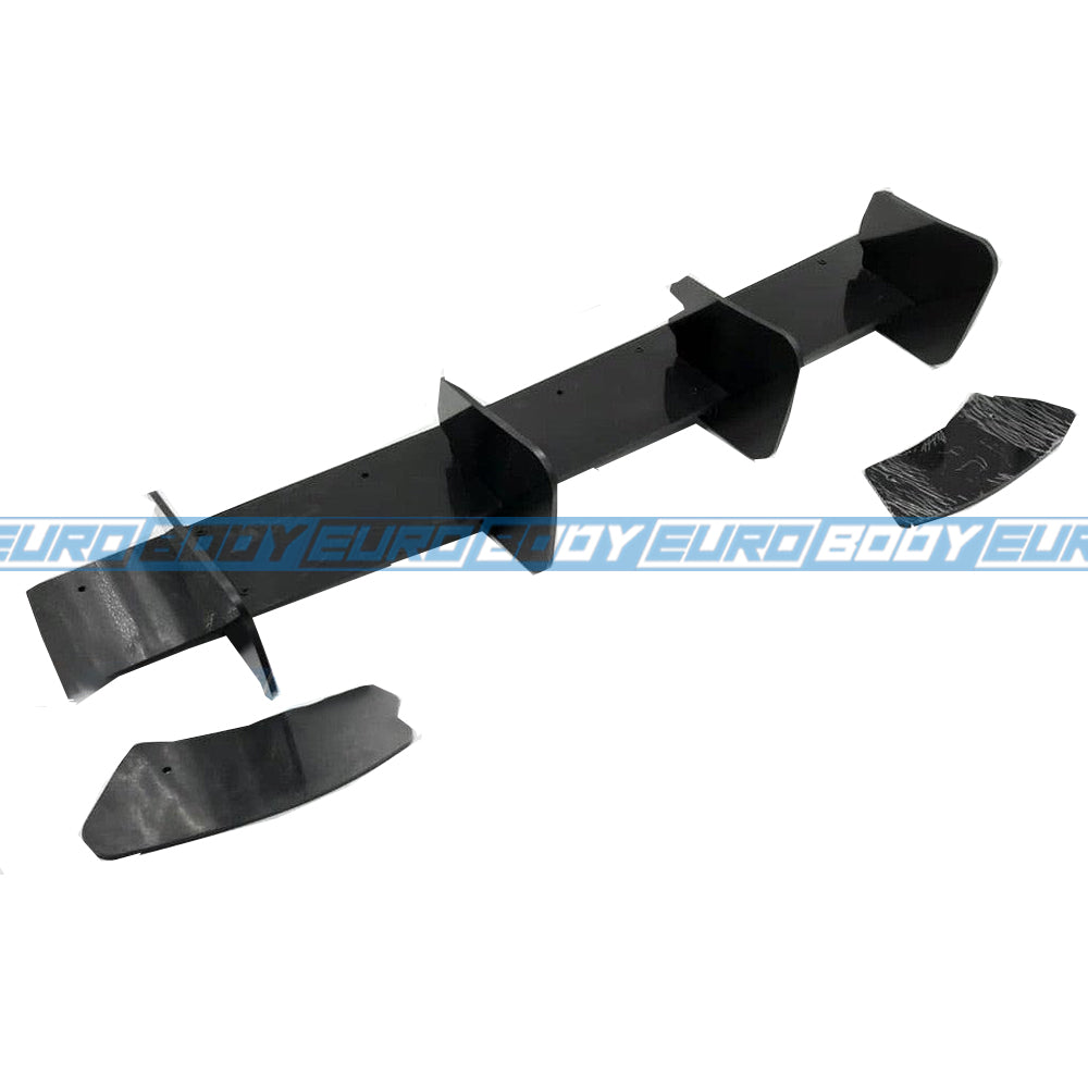 Euro Design V2 Rear Diffuser (Gloss Black) for 13-16 Volkswagen Golf GTI MK7