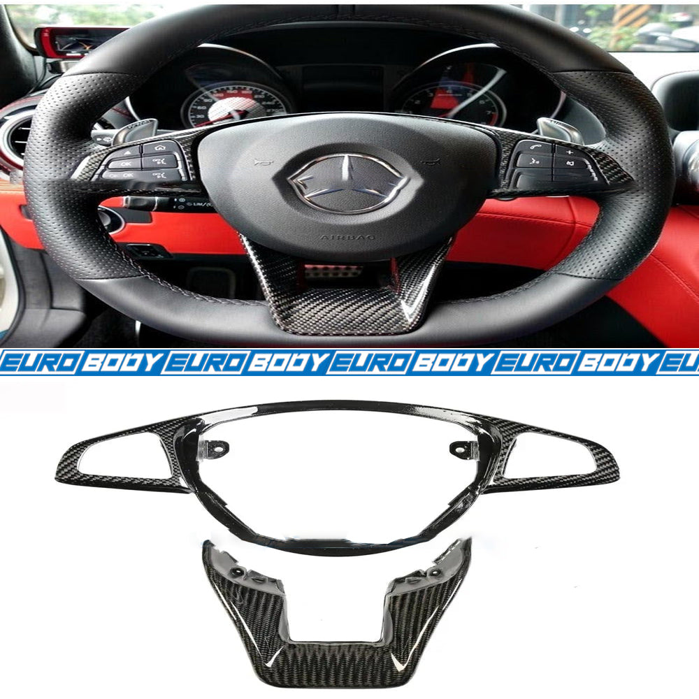 OEM+ Style Steering Wheel Trim (Carbon Fibre) (Replacement) for Mercedes (AMG-Line/AMG Steering Wheels) (Universal)