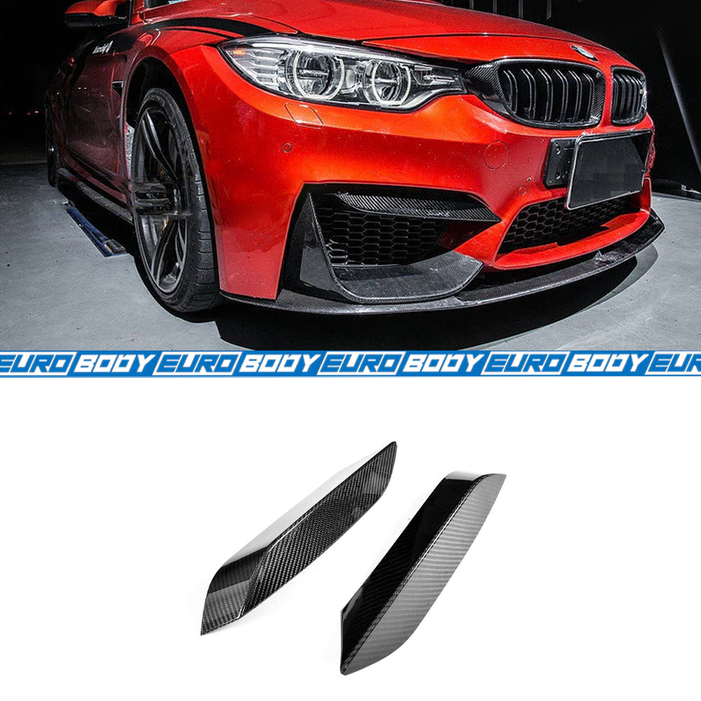 Euro Design Front Top Canards (Carbon Fibre) for 14-19 BMW M3/M4 F80/F82