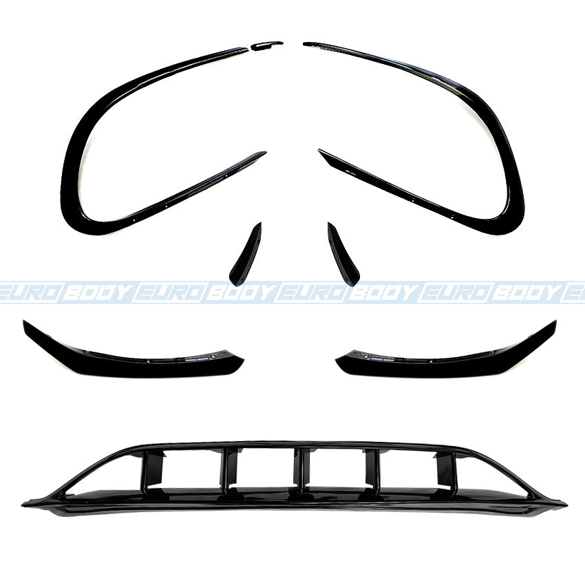 AMG Style Front Lip Kit (Gloss Black) for 16-18 Mercedes-Benz CLA-Class (AMG/AMG-Line) C117/X117