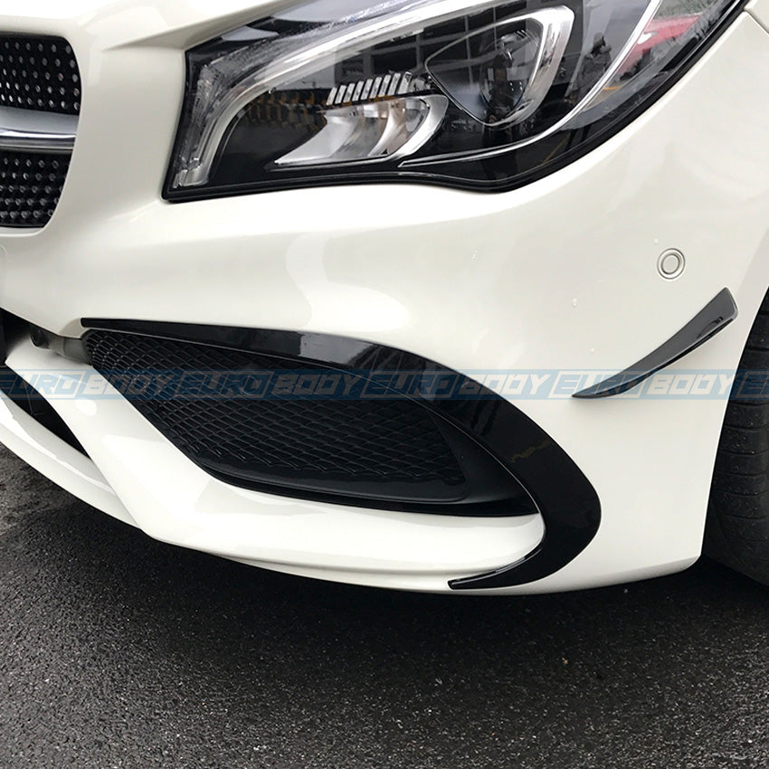 AMG Style Front Canards (Gloss Black) for 16-18 Mercedes-Benz CLA-Class (AMG/AMG-Line) C117/X117