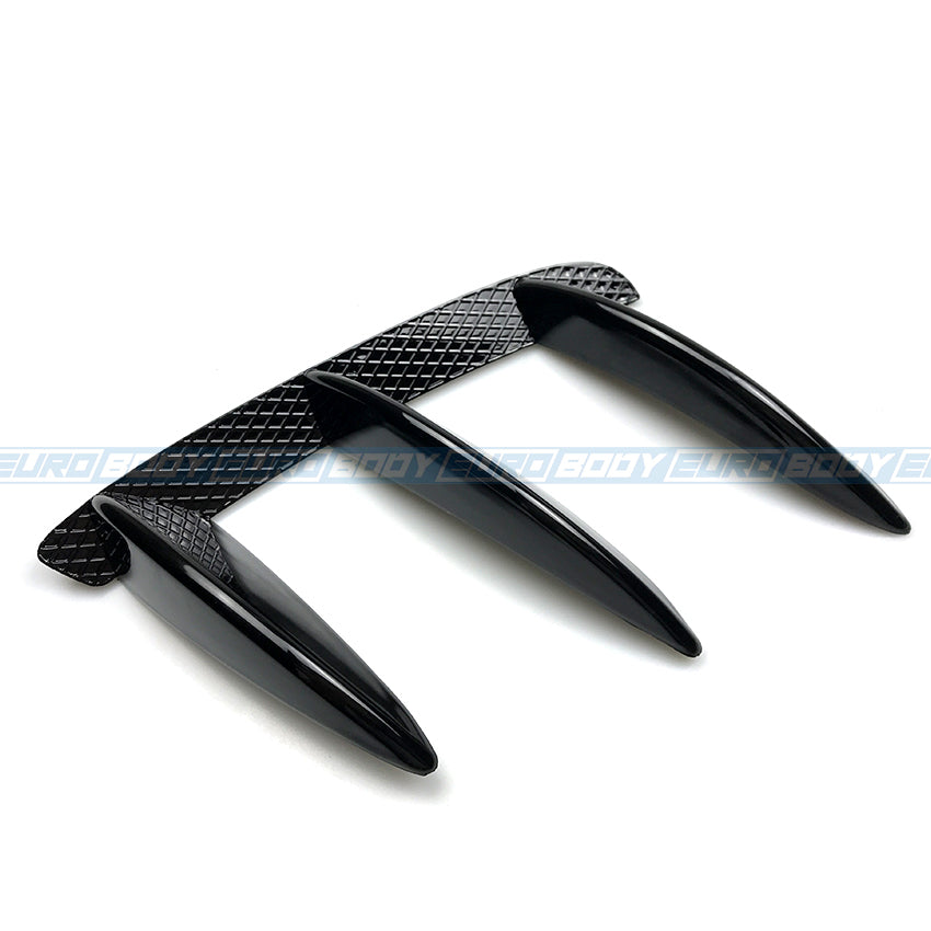 Euro Design Rear Bumper Inserts (Gloss Black) for 13-18 Mercedes-Benz A-Class (AMG/AMG-Line) W176