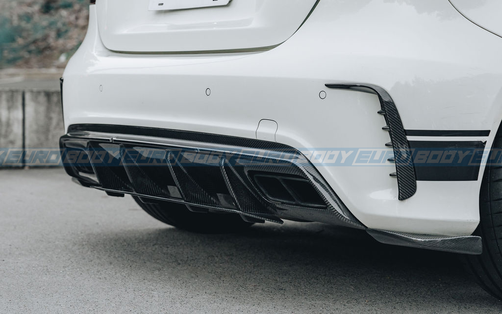 A45 (AMG) Style Rear Diffuser for 13-18 Mercedes-Benz A-Class (AMG/AMG-Line) W176