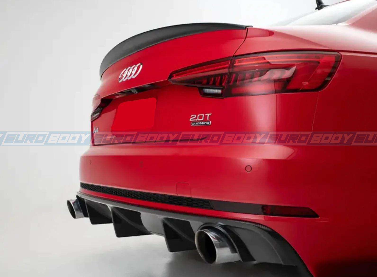 S4 Style Lip Spoiler (Gloss Black) for 17-20 Audi A4/S4 (Sedan) B9