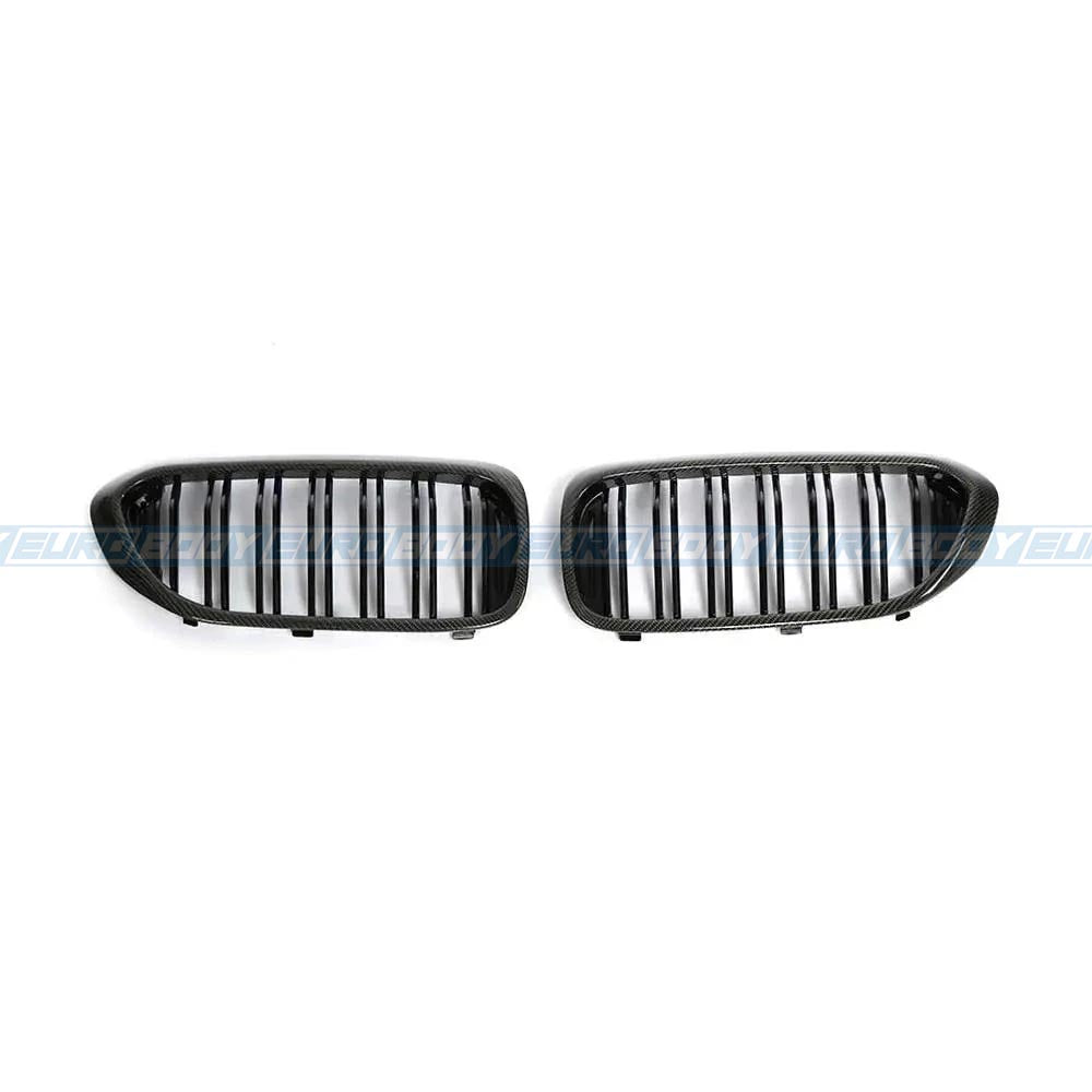 Euro Design Dual Slot Front Grill (Carbon Fibre) for 17-20 BMW 5 Series (Pre-LCI) G30/G31