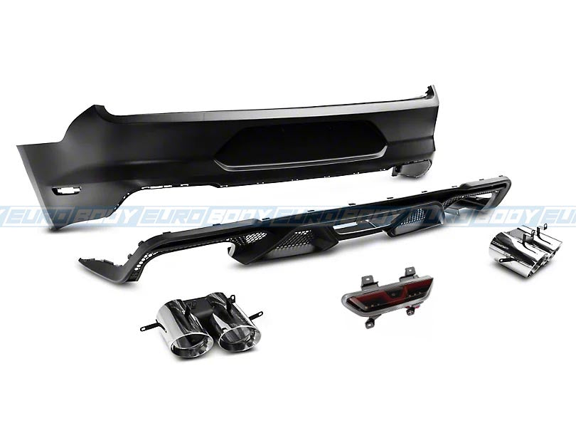 GT500 Style Rear Bumper for 18-23 Ford Mustang FN