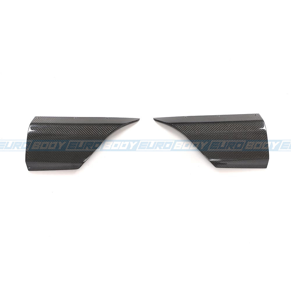 Revozport Style Rear Aprons (Carbon Fibre) for 17-20 Audi RS3 (Sedan) 8V