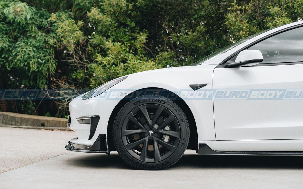 Aero Style Front Lip (Gloss Black) for 19-23 Tesla Model 3