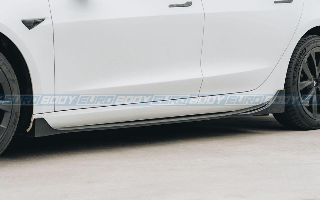 Aero Style Side Skirts (Gloss Black) for 19-23 Tesla Model 3