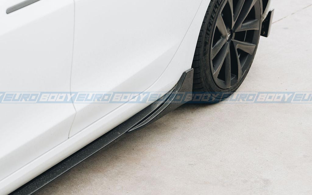 Aero Style Side Skirts (Gloss Black) for 19-23 Tesla Model 3