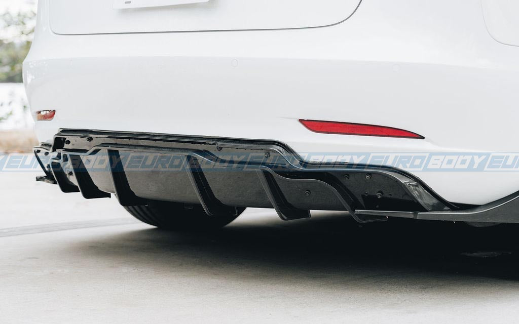 Aero Style Rear Diffuser (Gloss Black) for 19-23 Tesla Model 3